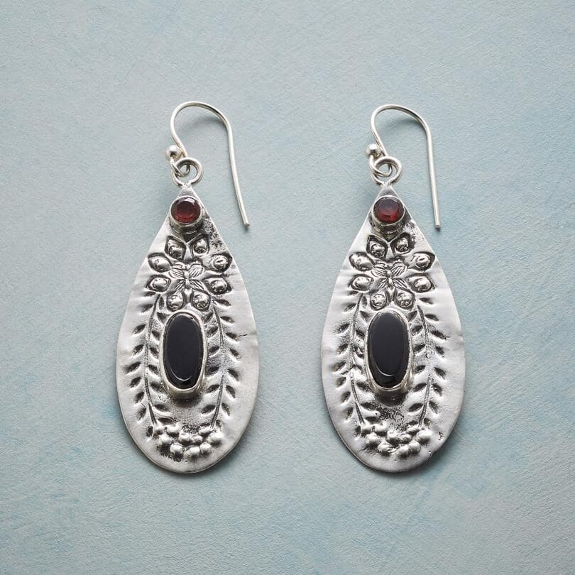 TEARDROP SILVER METAL EARRING