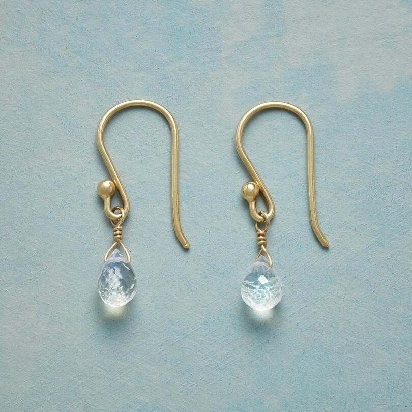 TRANS GLASS BEAD DANGEL EARRING
