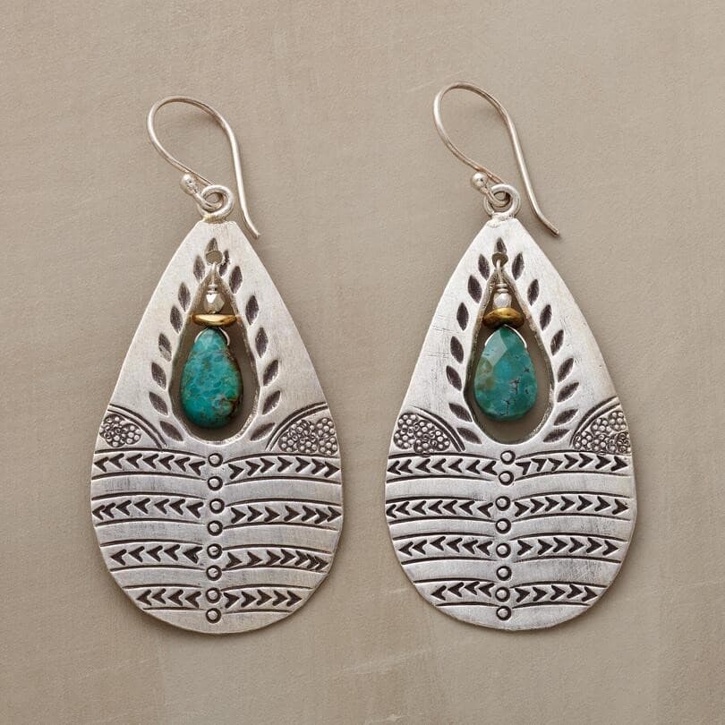 TEARDROP SILVER METAL DANGEL EARRING