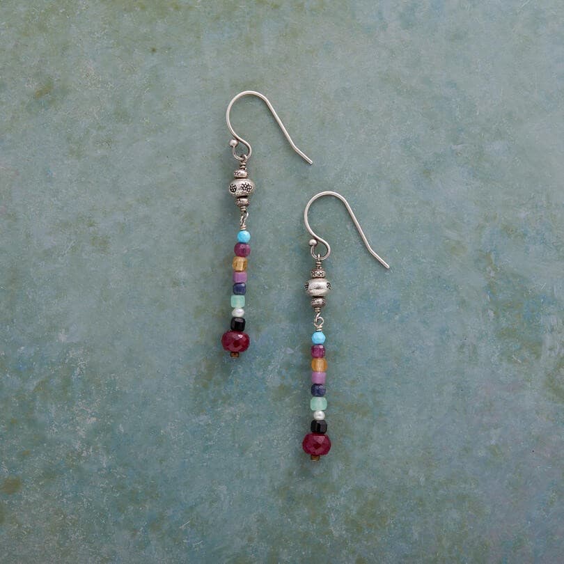 MULTI SEED BEAD DANGEL EARRING