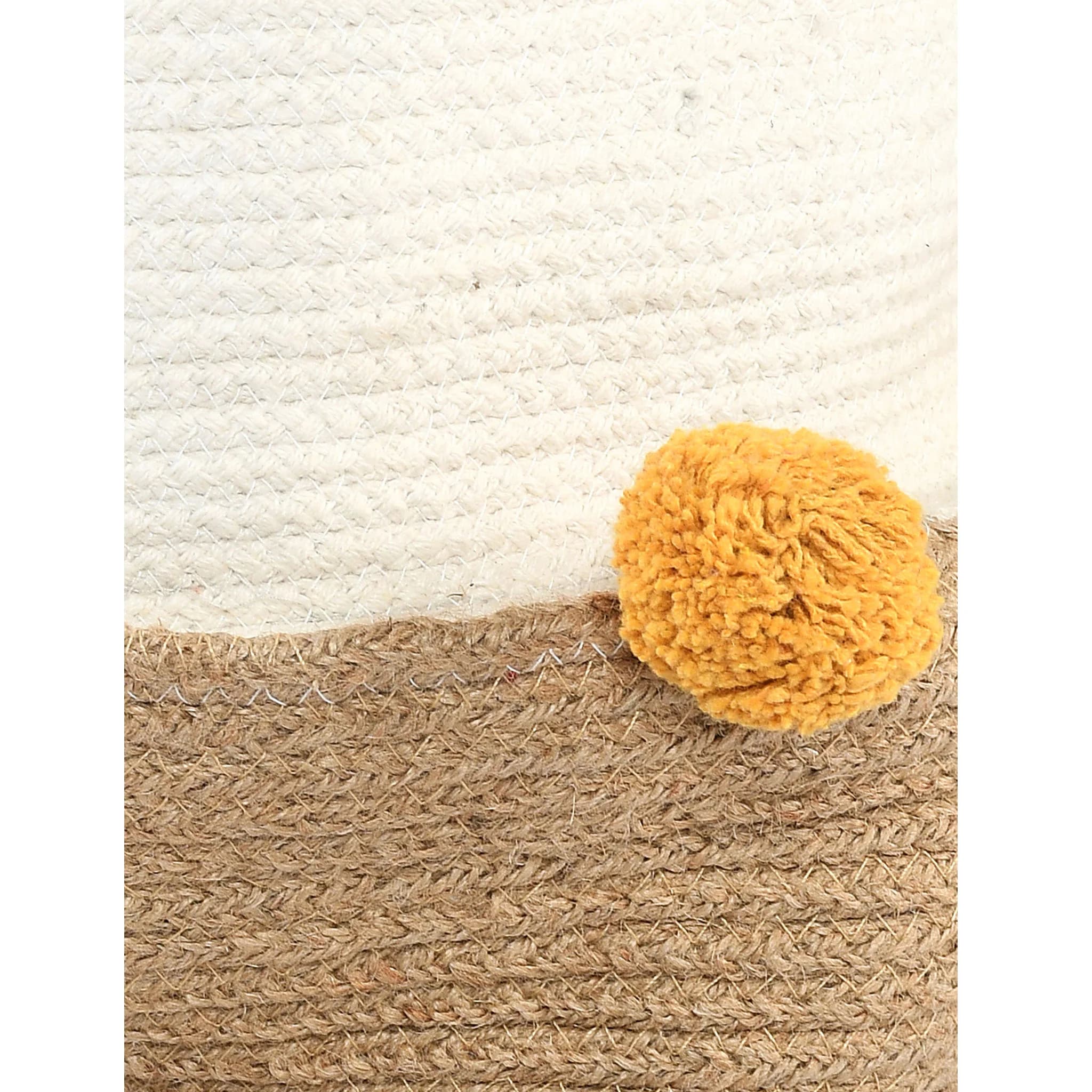 SET OF COTTON AND JUTE WOVEN BASKET