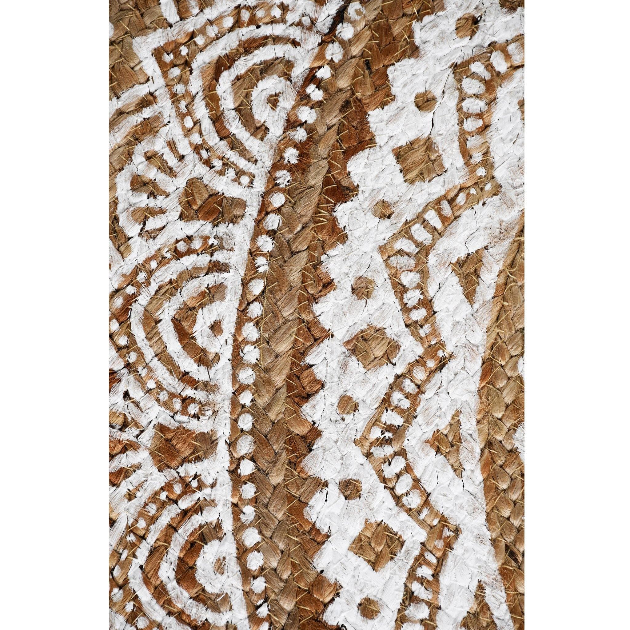 MANDALA PRINT JUTE WOVEN RUG