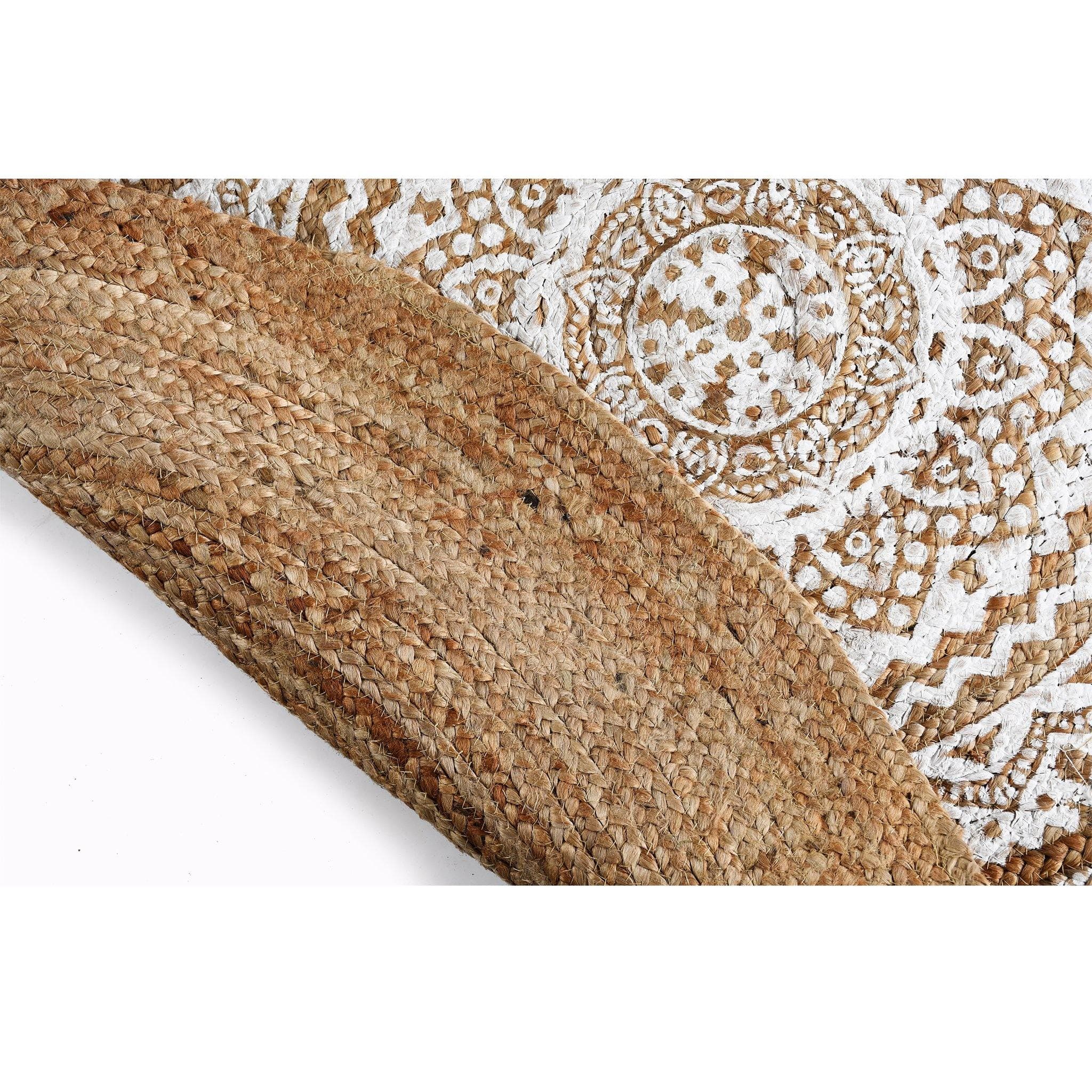 MANDALA PRINT JUTE WOVEN RUG