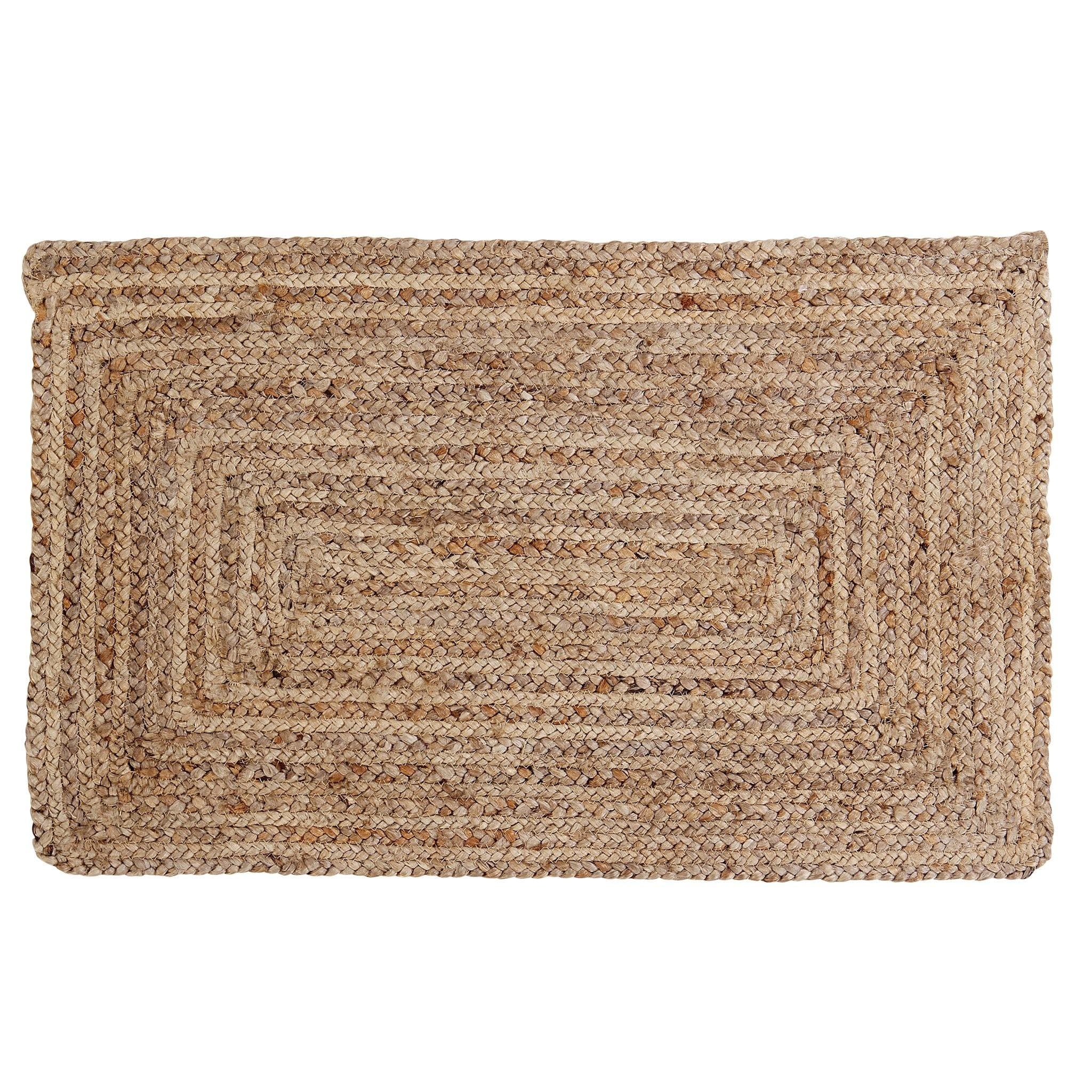 NATURAL JUTE BRAIDED RECTANGLE RUG