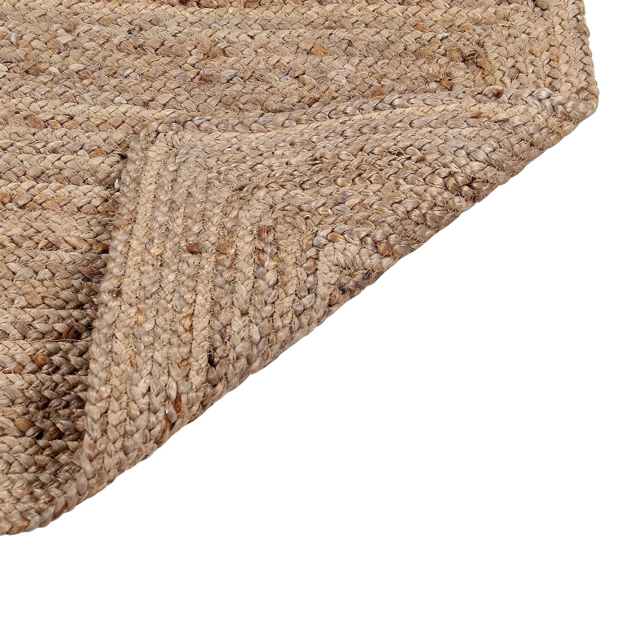 NATURAL JUTE BRAIDED RECTANGLE RUG
