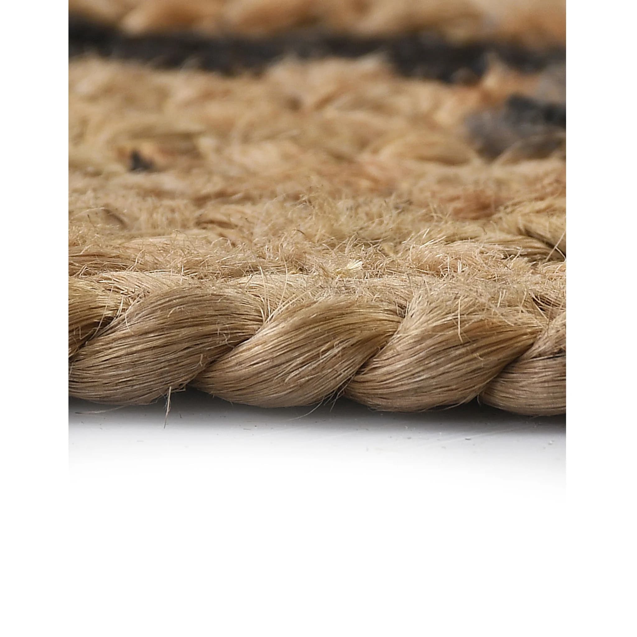 CIRCLULAR COTTON AND JUTE BRAIDED ROUND RUG