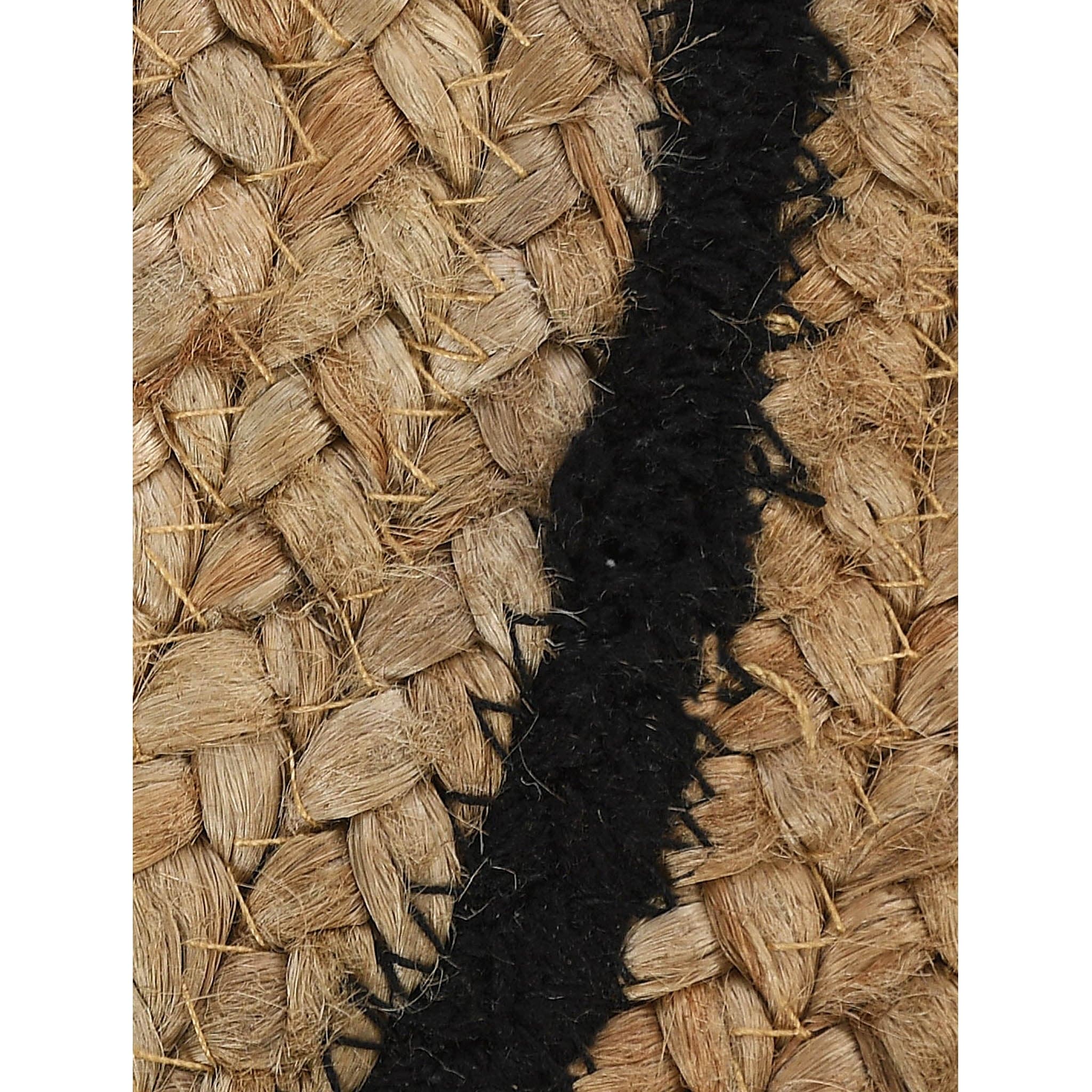 CIRCLULAR COTTON AND JUTE BRAIDED ROUND RUG