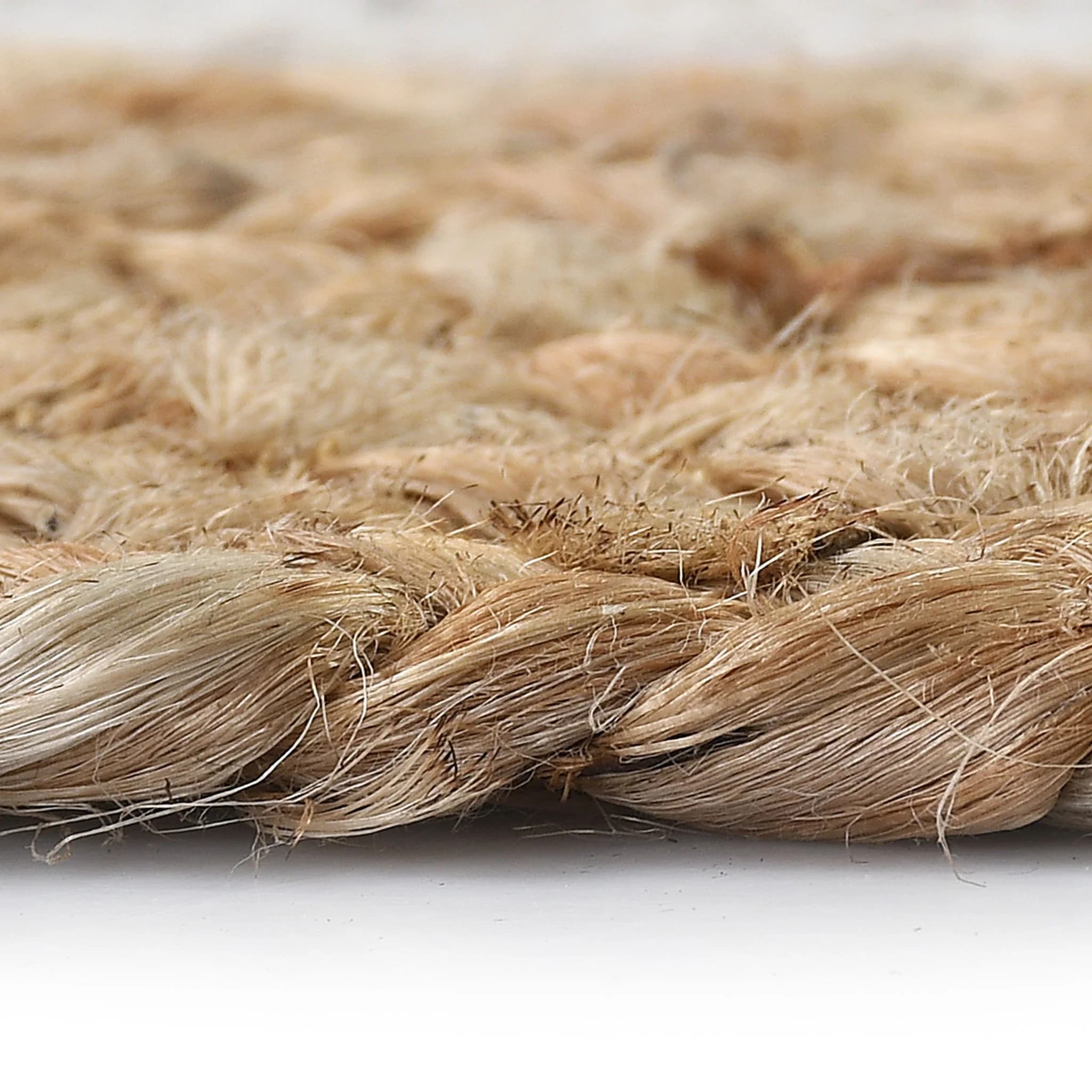 CIRCLULAR COTTON AND JUTE BRAIDED ROUND RUG