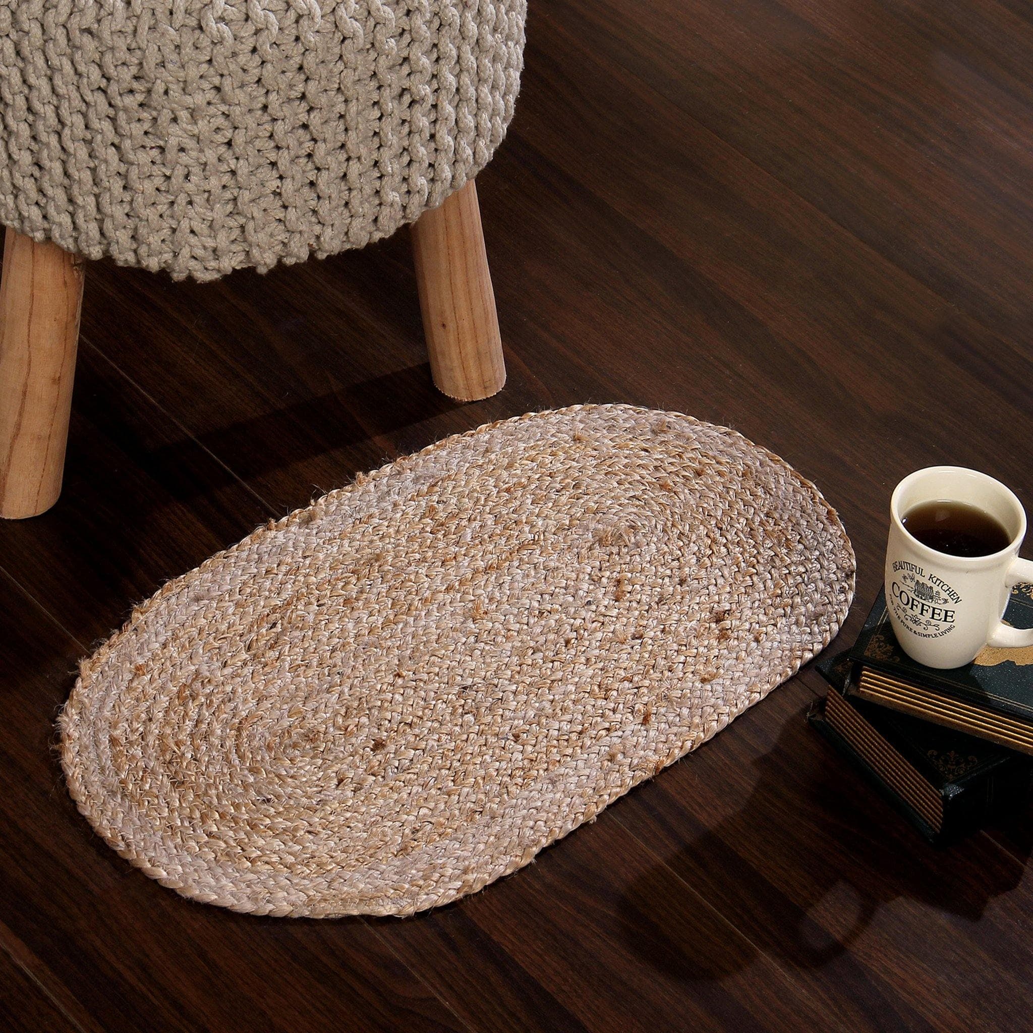JUTE BRAIDED OVAL DOORMAT