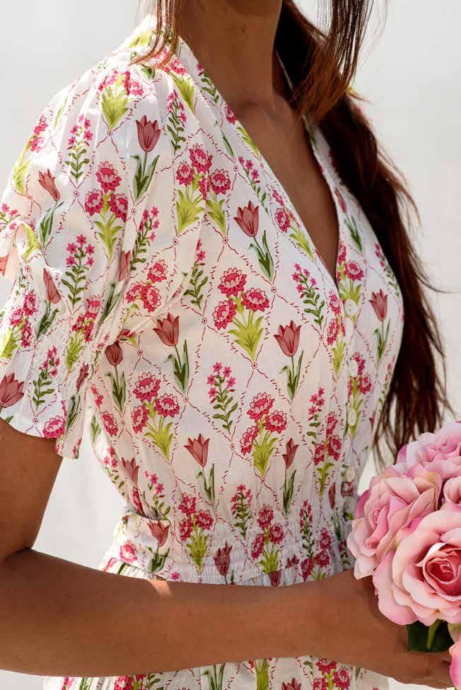 FLORAL PRINT A LINE DRESS