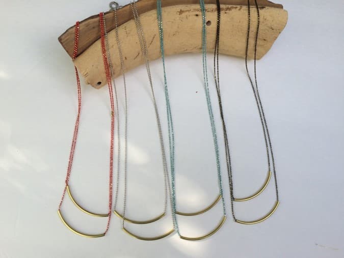 SMALLEST GLASS BEAD WITH PIPE DESIGN NECKLACE