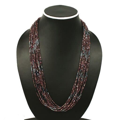 MULTI ROW SEED BEAD NECKLACE