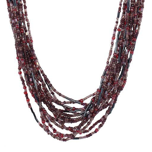 MULTI ROW SEED BEAD NECKLACE
