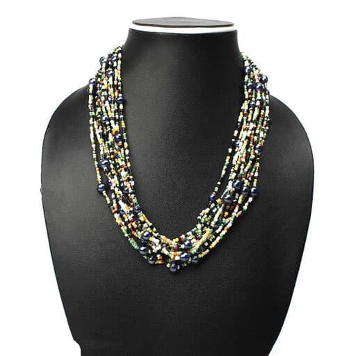 GREEN MULTI SEED BEAD NECKLACE