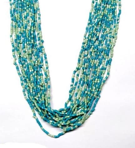 TURQ MULTI CUT BEAD NECKLACE