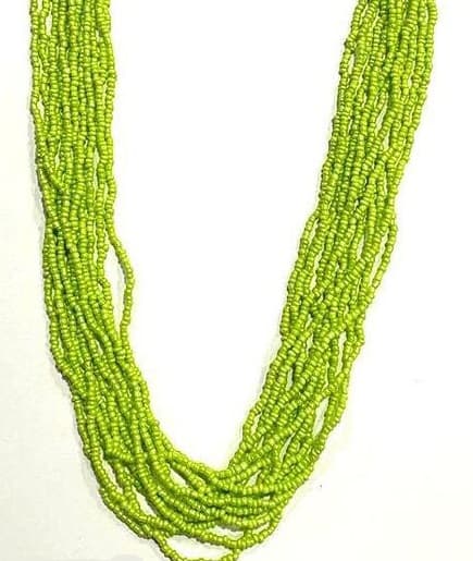 LIME GREEN SEED BEAD NECKLACE