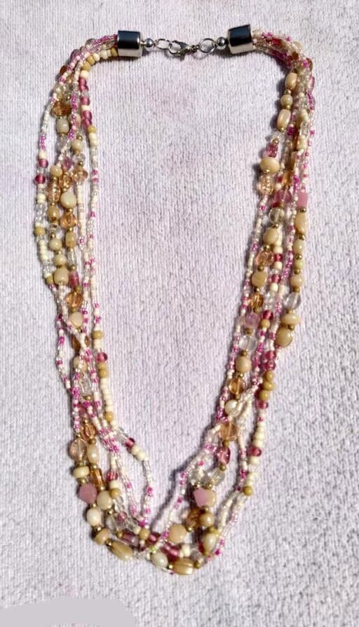 MULTI SEED AND GLASS BEAD NECKLACE