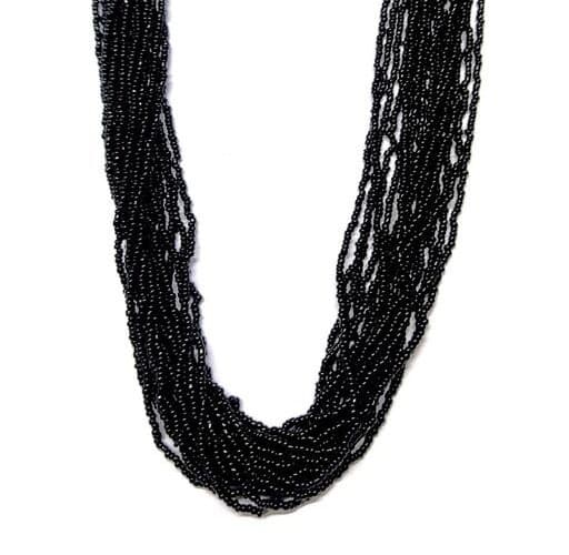 BLACK SEED BEAD NECKLACE