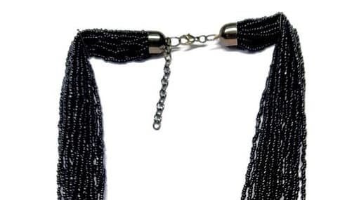 BLACK SEED BEAD NECKLACE