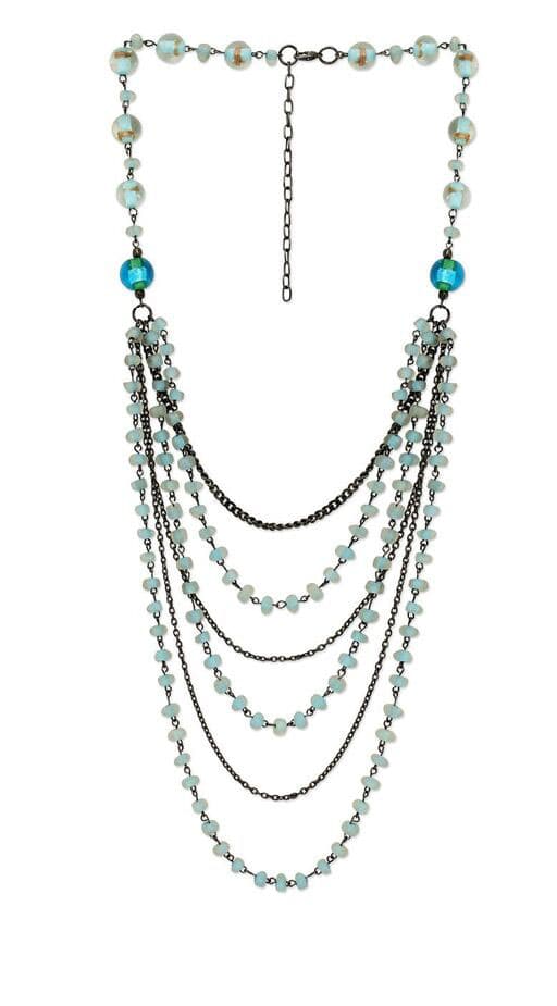 TURQ SILVER NECKLACE