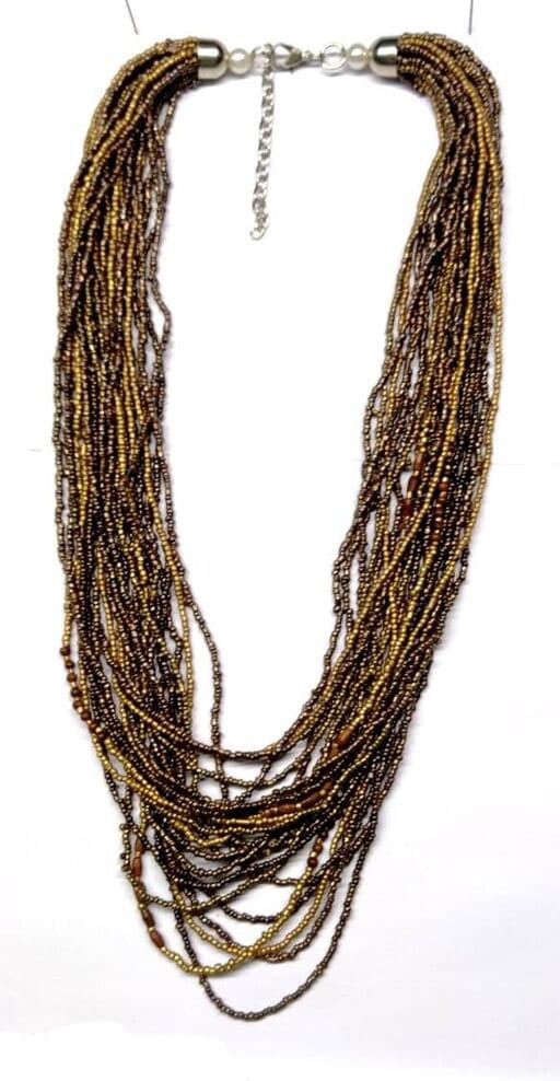 GOLD MULTI SEED BEAD NECKLACE