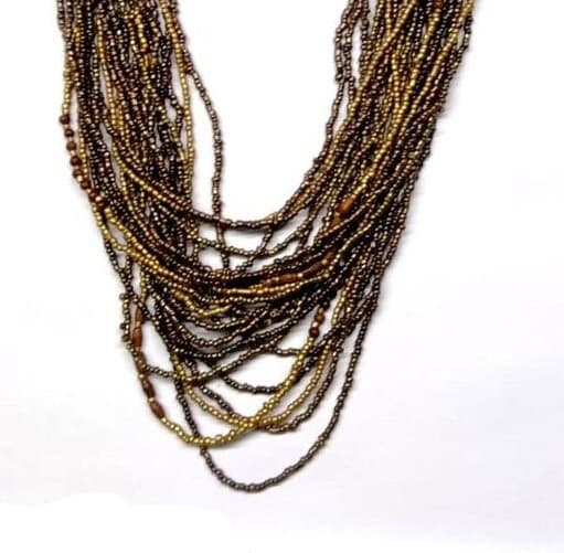 GOLD MULTI SEED BEAD NECKLACE