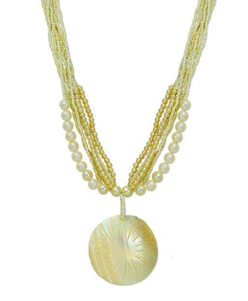 SHELL AND SEED BEAD NECKLACE