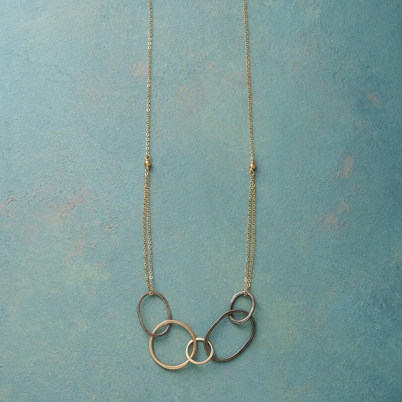 GOLD AND SILVER LINK NECKLACE