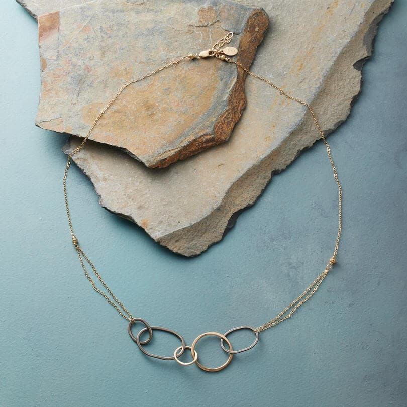 GOLD AND SILVER LINK NECKLACE