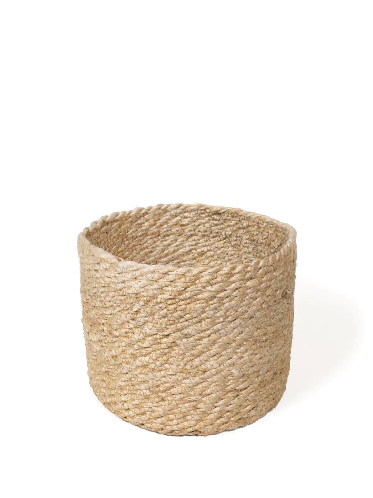 NATURAL BRAIDED JUTE PLANT BASKET SET OF 3