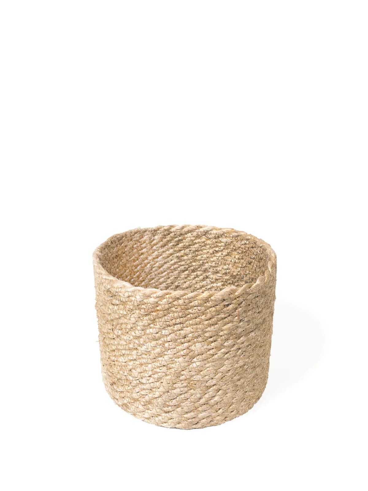 NATURAL BRAIDED JUTE PLANT BASKET SET OF 3
