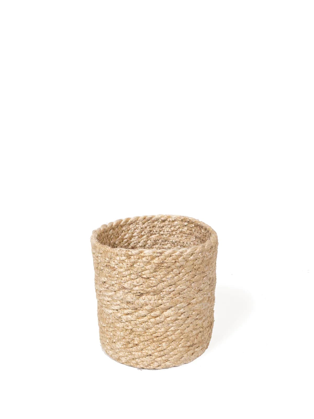 NATURAL BRAIDED JUTE PLANT BASKET SET OF 3