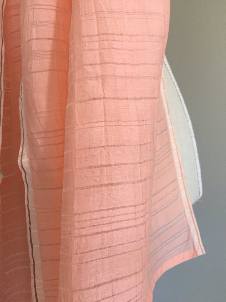 CORAL PINK CHANDERI SILK COTTON MIX SCARF