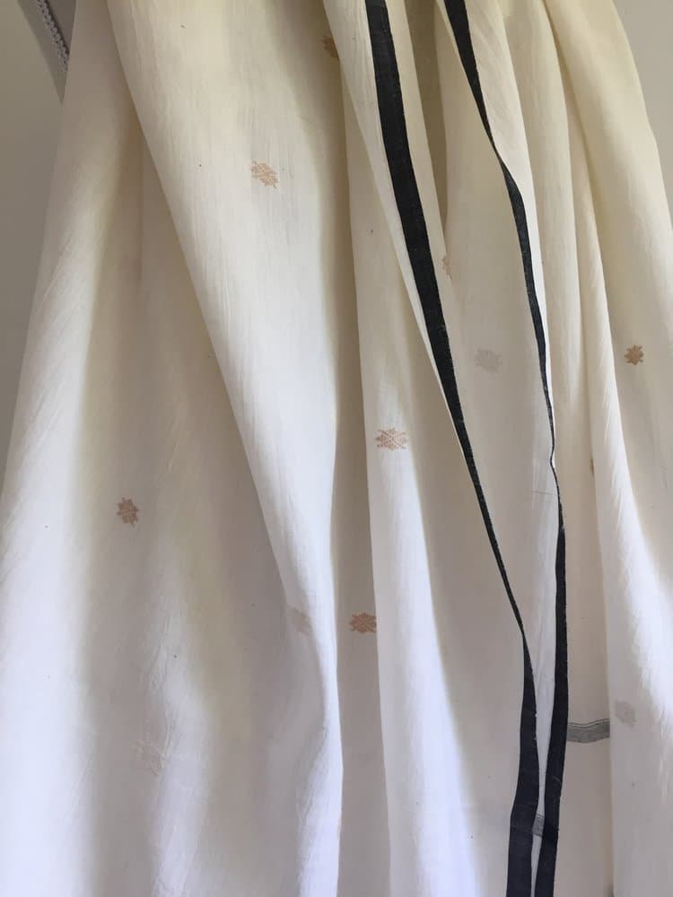 IVORY MULMUL COTTON SCARF