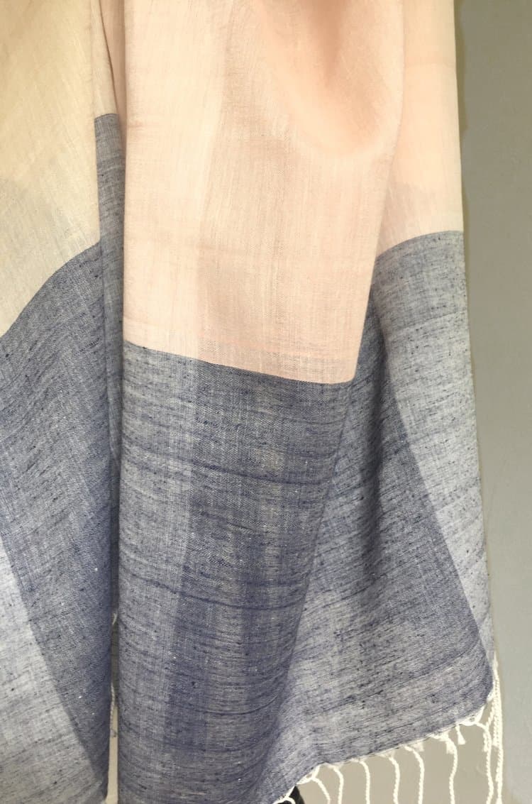 PASTEL PINK SQUARE MULMUL COTTON SCARF