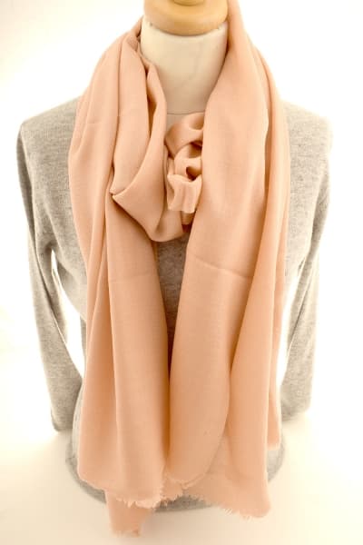 ANAN PEACH COLOURED CASHMERE SCARF