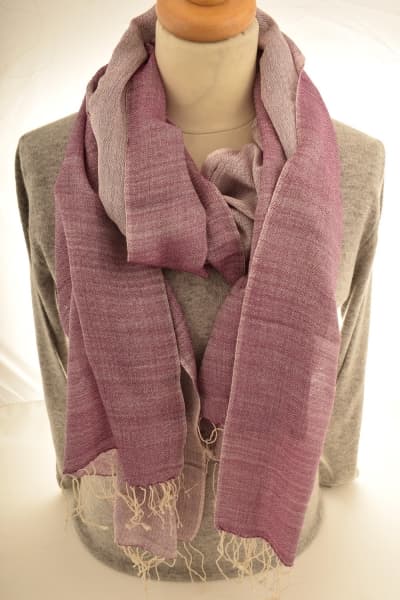 CHERA HIBISCUS COLOURED CASHMERE SCARF