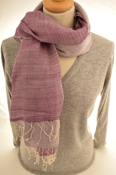 CHERA HIBISCUS COLOURED CASHMERE SCARF