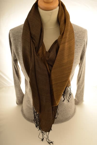 CHERA MUSTARD COLOURED CASHMERE SCARF