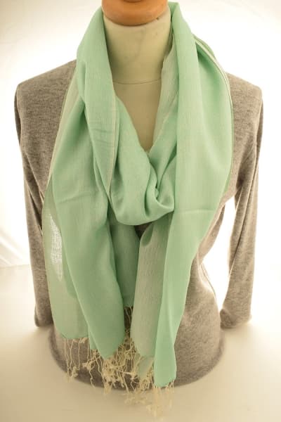 CHERA TURQ COLOURED CASHMERE SCARF