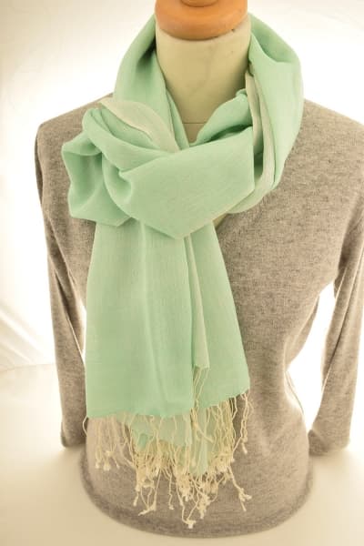 CHERA TURQ COLOURED CASHMERE SCARF