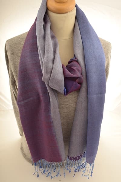 CHIRI BLUE ROSE COLOURED CASHMERE SCARF