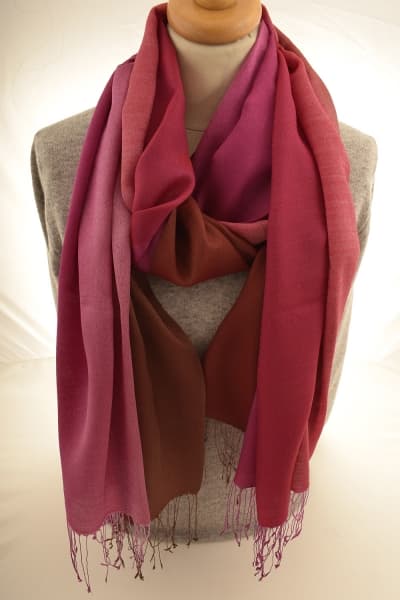 CHIRI PINK BROWN COLOURED CASHMERE SCARF