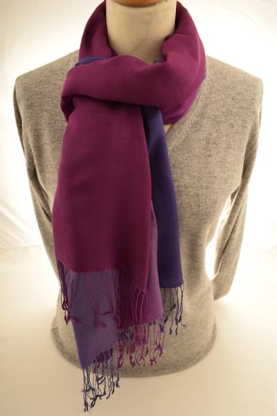 CHIRI PURPLE GREY COLOURED CASHMERE SCARF