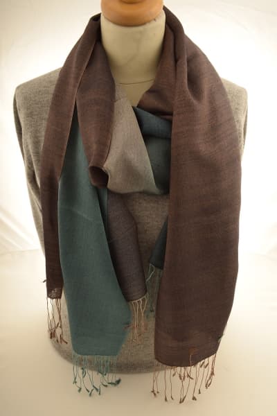 CHIRI TURQ BROWN COLOURED CASHMERE SCARF
