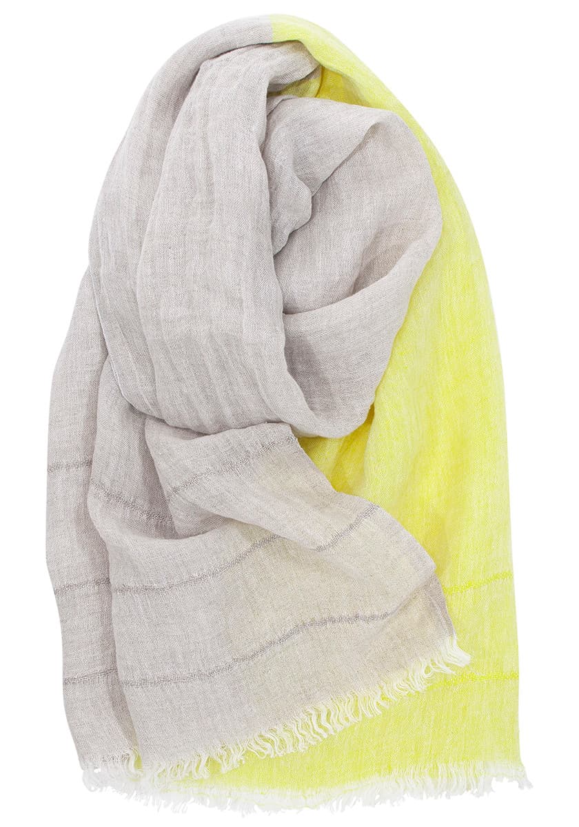 TWO COLOR LINEN SCARF