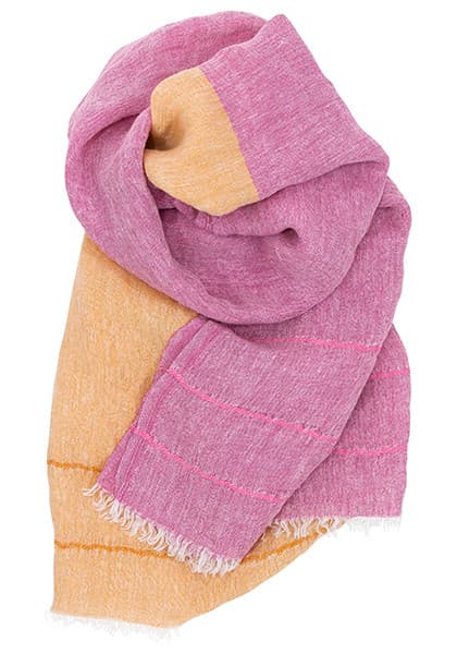TWO COLOR LINEN SCARF
