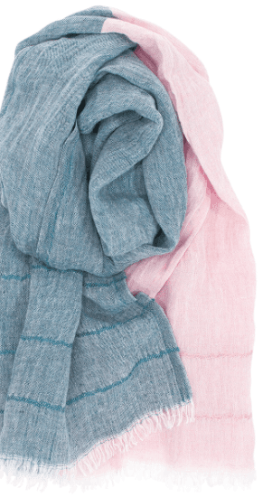 TWO COLOR LINEN SCARF