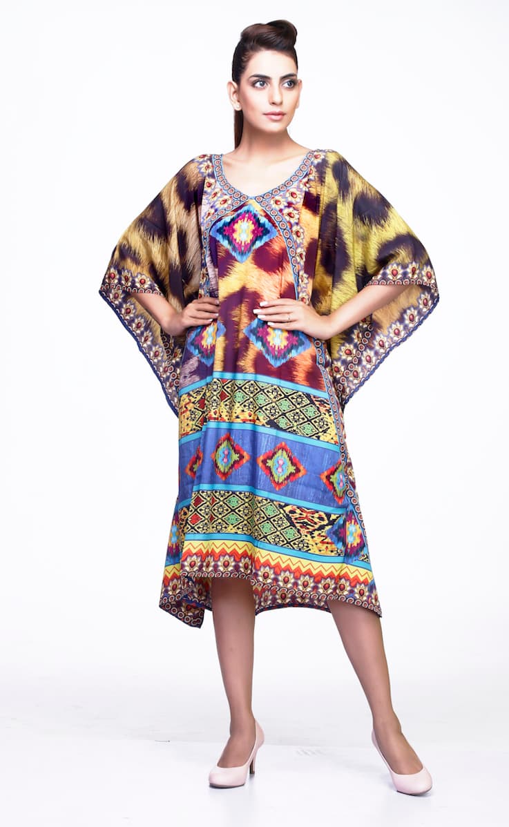 DIGITAL PRINTS WOMEN FASHION CAFTAN