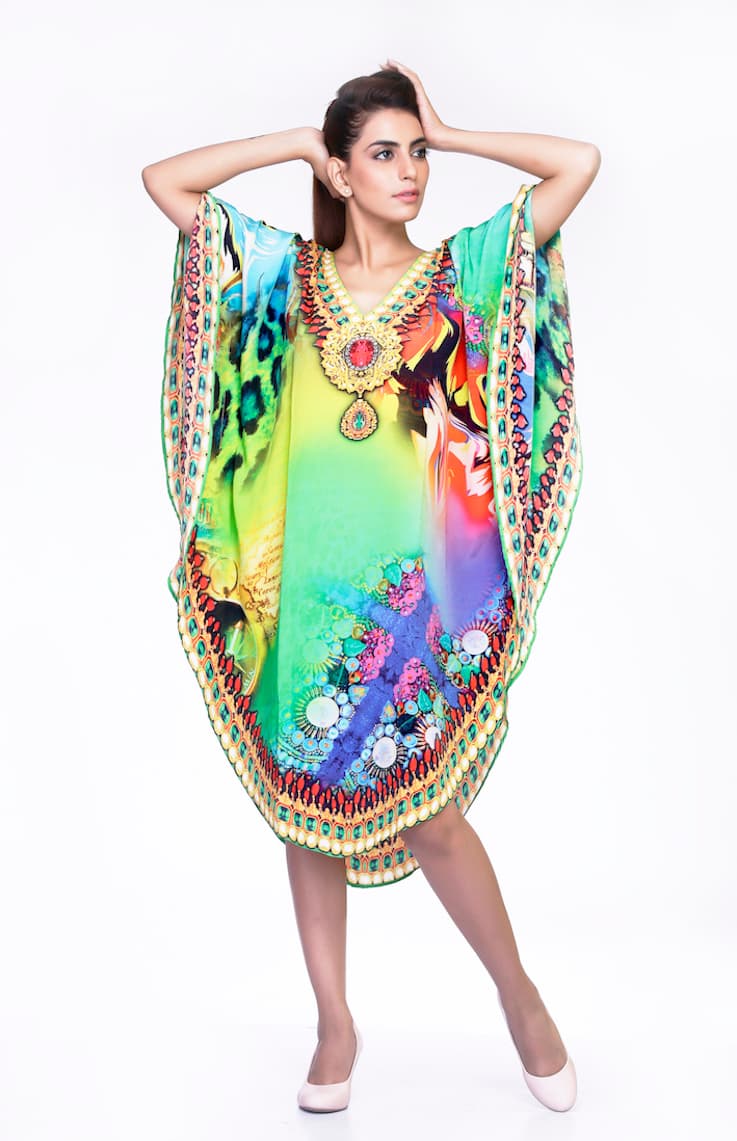 DIGITAL PRINTED ROUND SHAPE CAFTAN